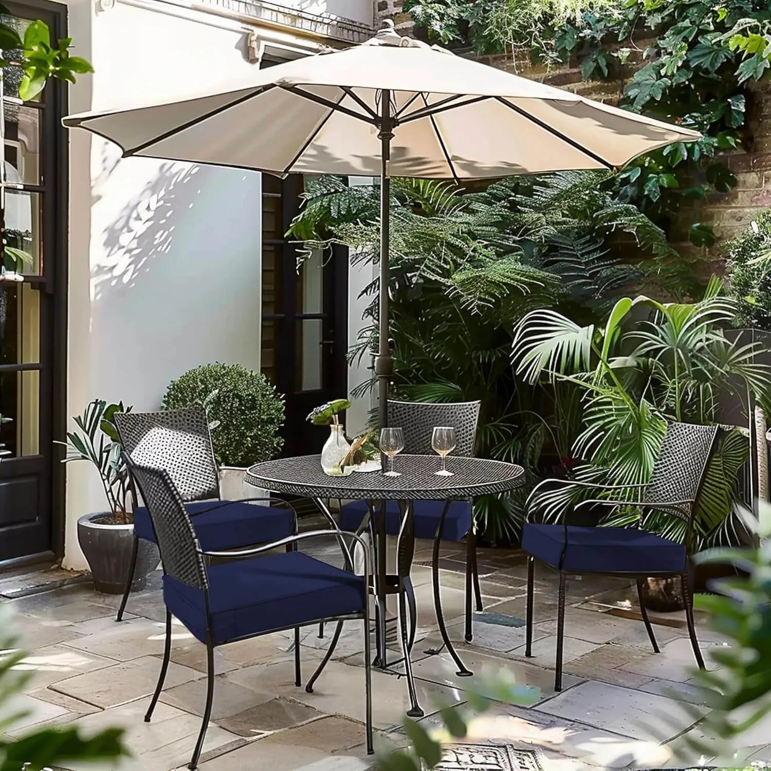 Favoyard wicker patio furniture cushions sets