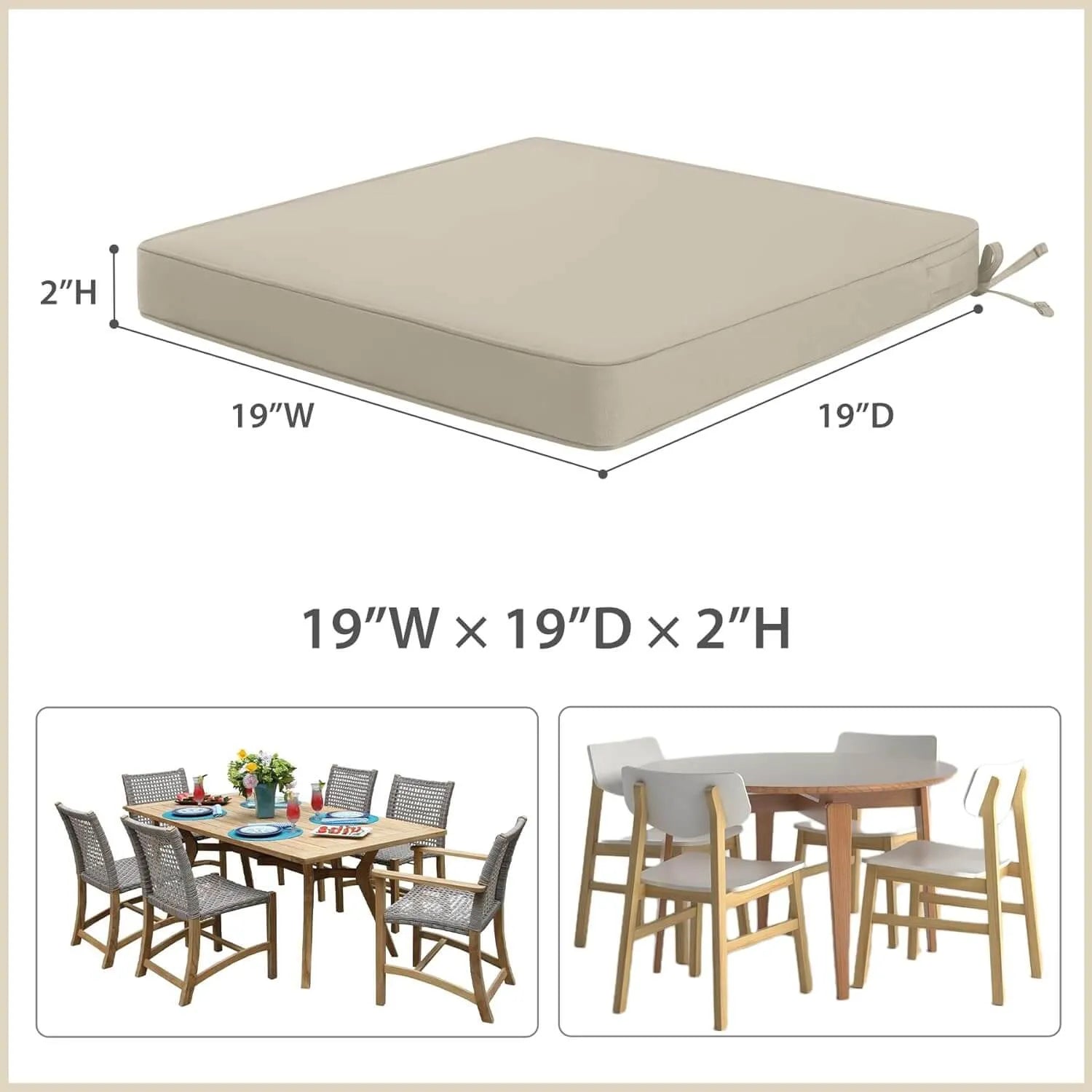 Favoyard replacement grey patio cushions