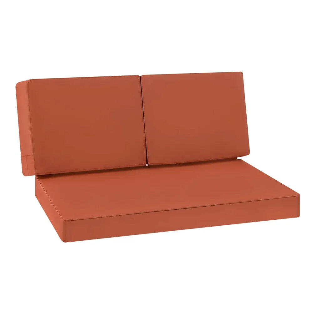 Orange outdoor cushions in Favoyard