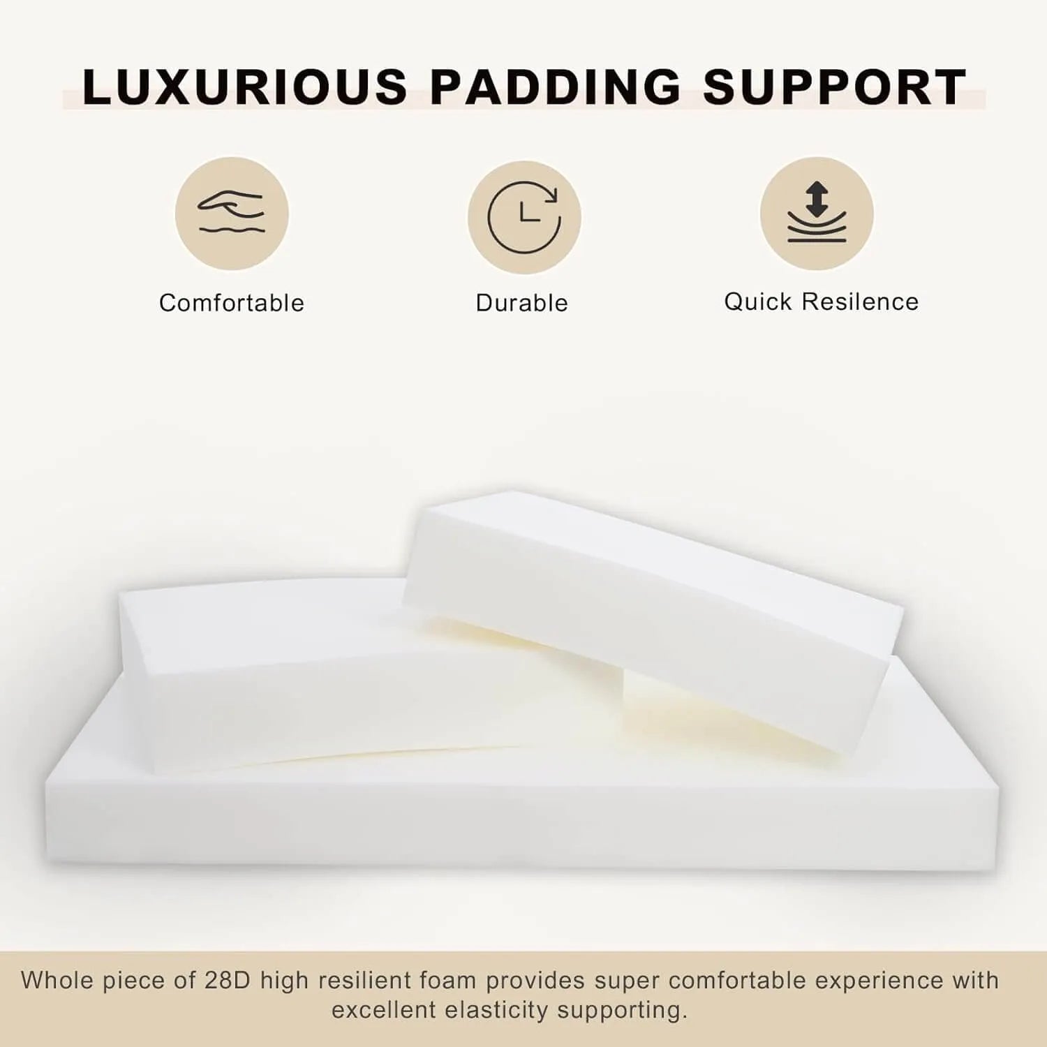 Favoyard outdoor furniture pads foam with luxurious padding support