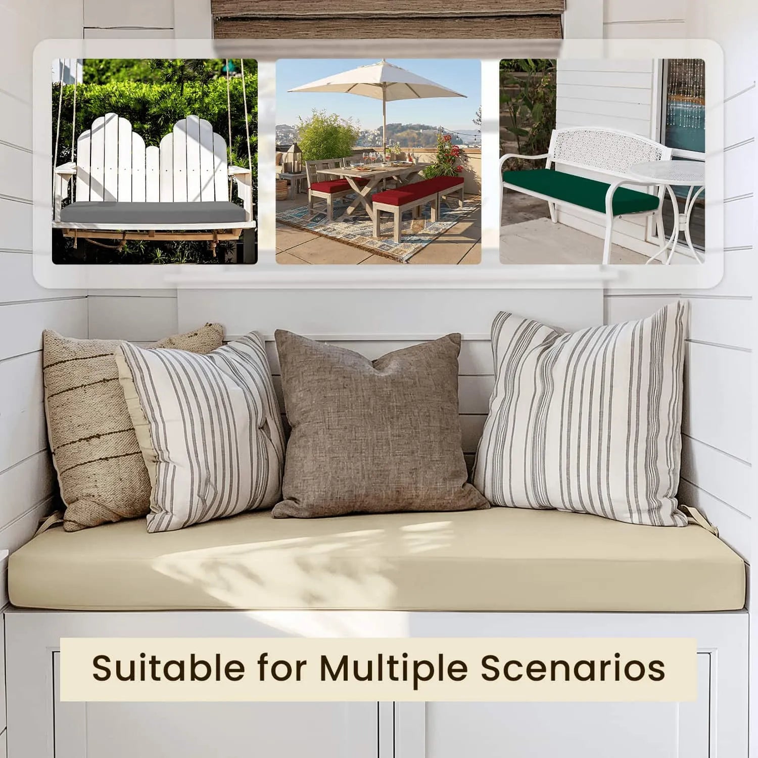 Favoyard® Luxury Outdoor Cushion - Featuring Sunbrella® Fabric & Signature High-Comfort Core