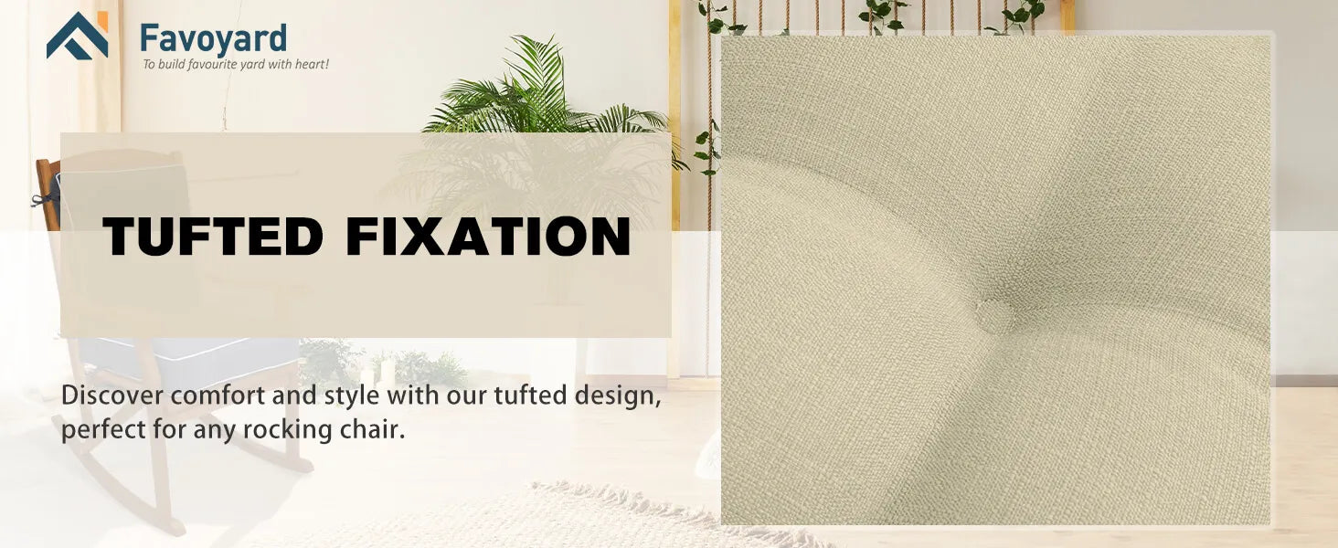 Favoyard tufted fixation outdoor cushion