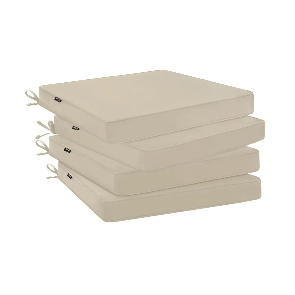 Set of beige seat cushions with Favoyard