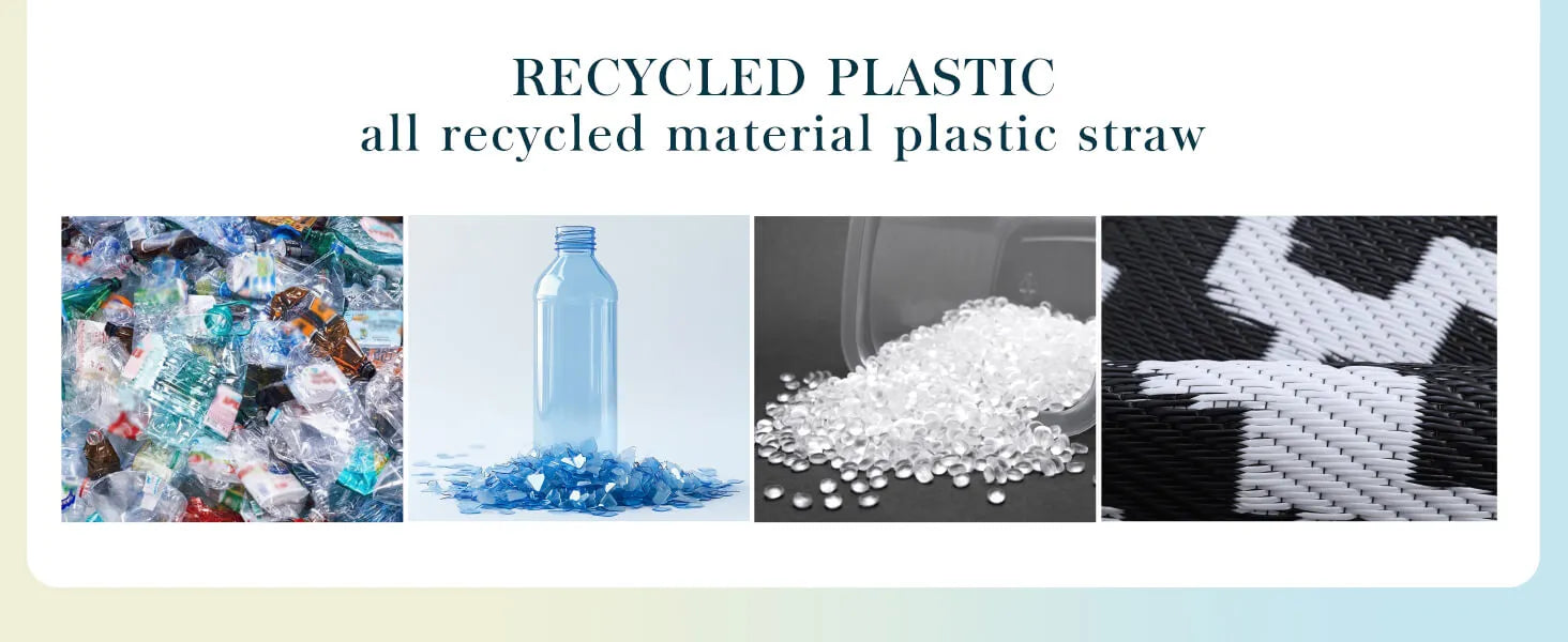 Recycled plastic materials with Favoyard Outdoor Rugs