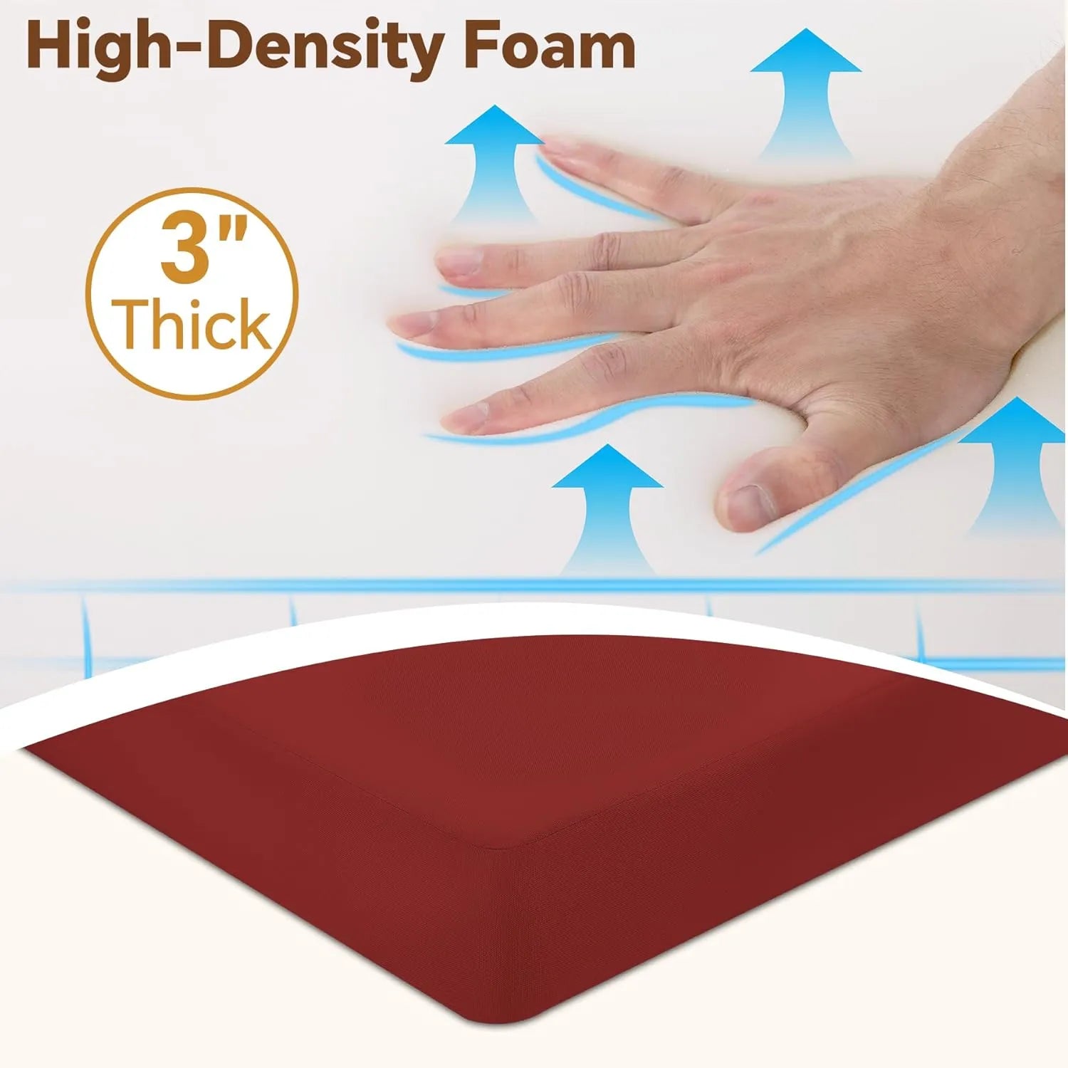 Favoyard Waterproof Outdoor High Back Patio Furniture Cushions