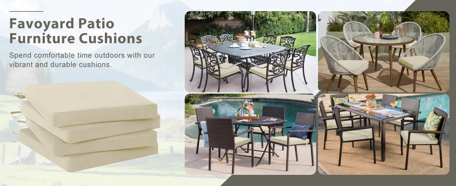 Favoyard Patio Furniture Cushions