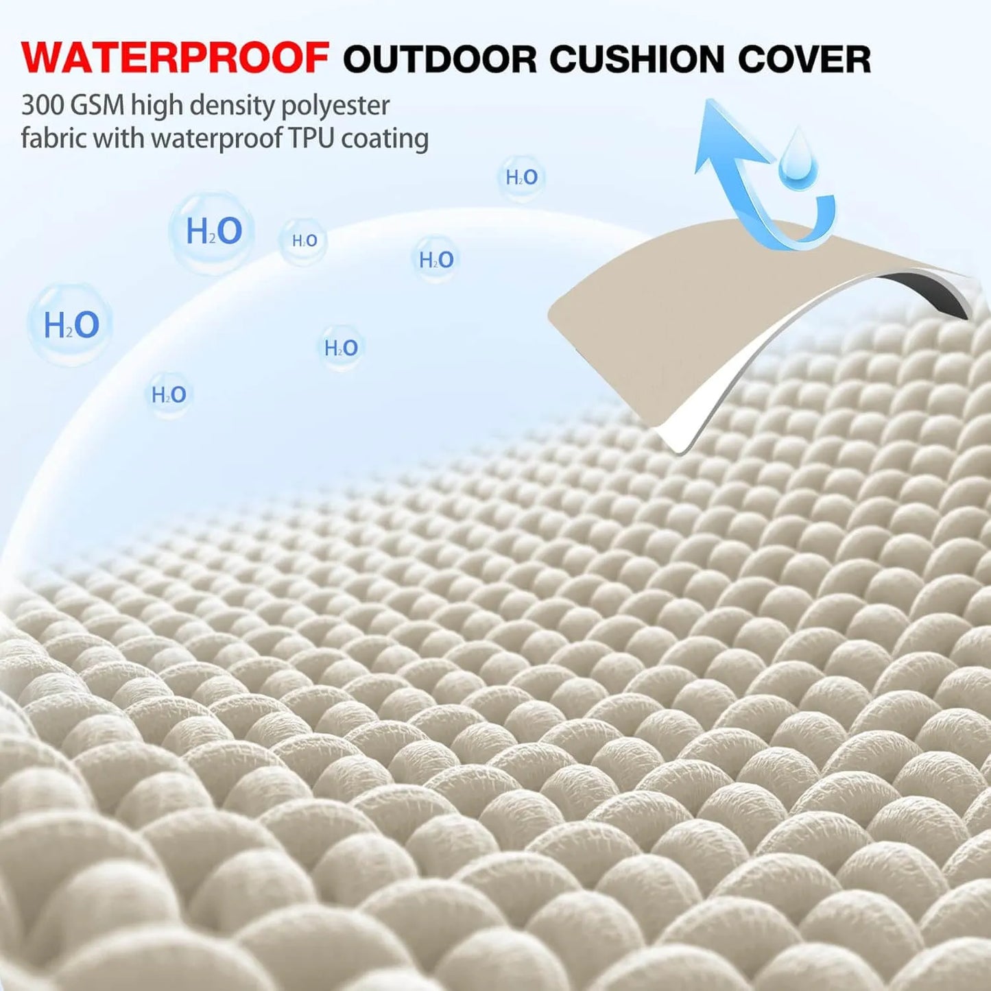 Waterproof Seat Cushion for Patio Furniture Favoyard