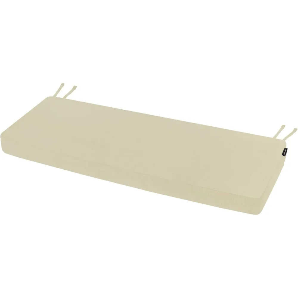 Beige bench cushion with straps of Favoyard