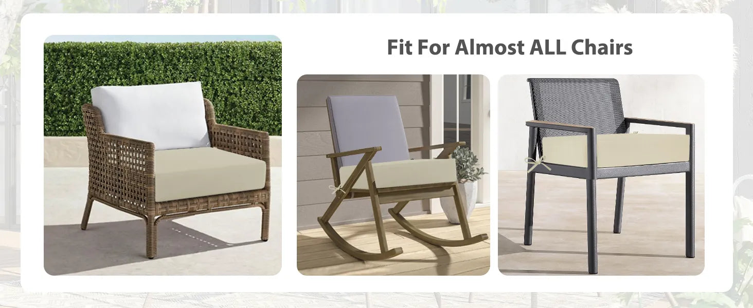 Favoyard outdoor chair cushions fit for almost all chairs