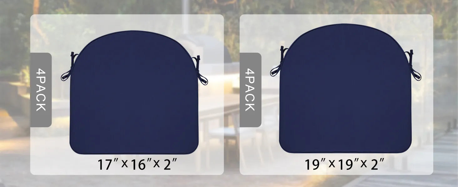 Favoyard navy blue ourdoor cushions measurement