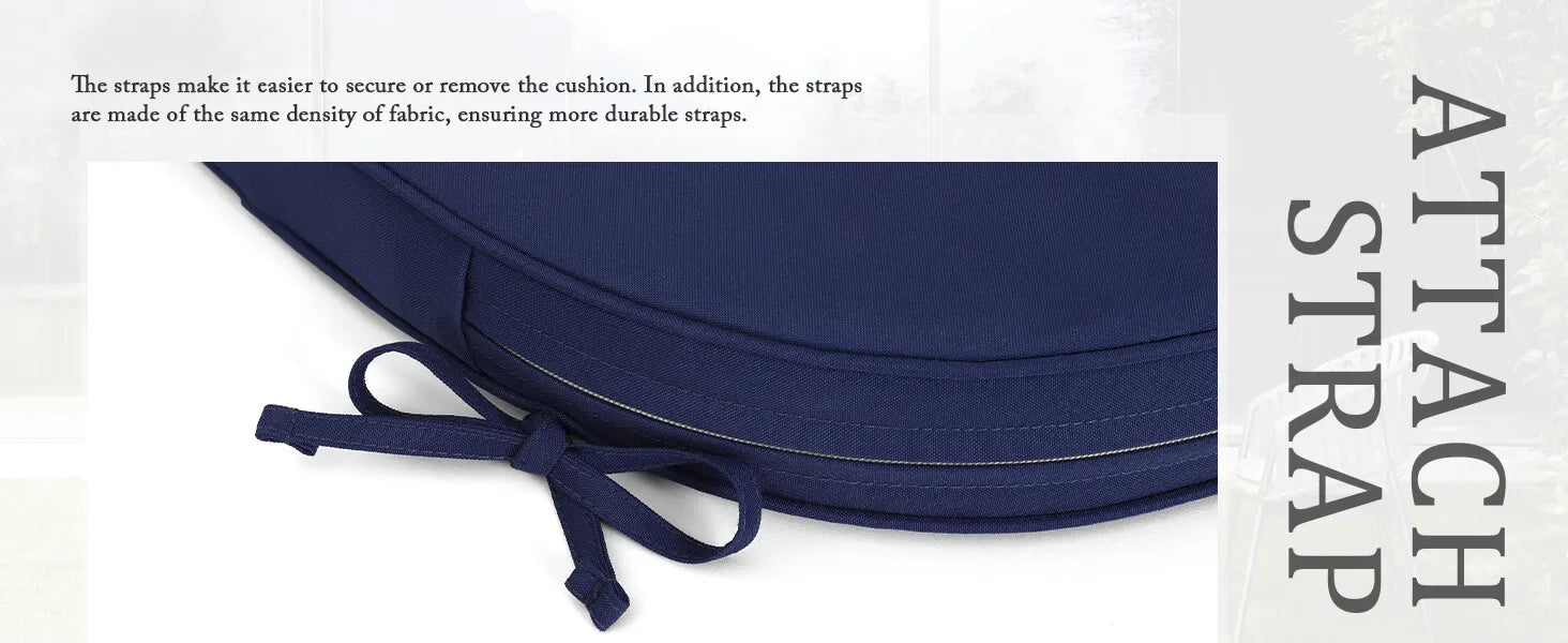 Favoyard Navy blue cushion with attached strap