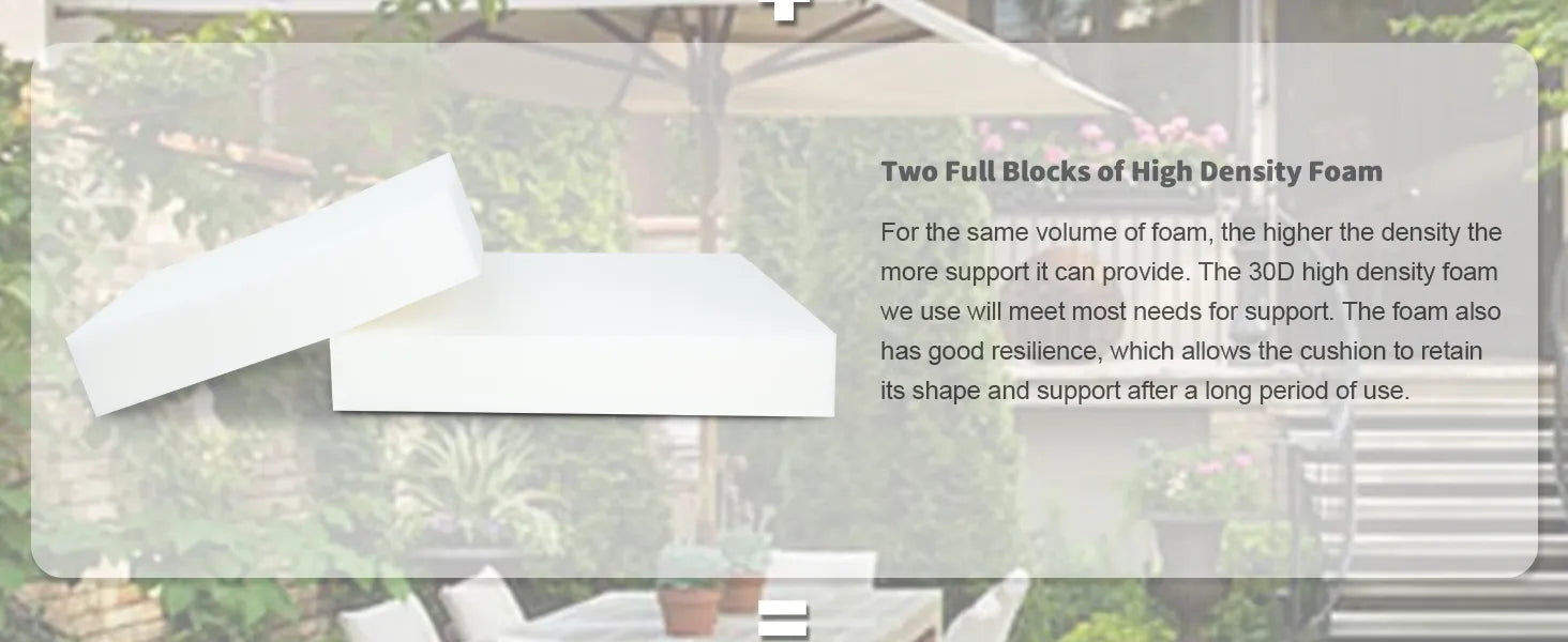two full blocks of high-density foam with Favoyard lounge chair mattress