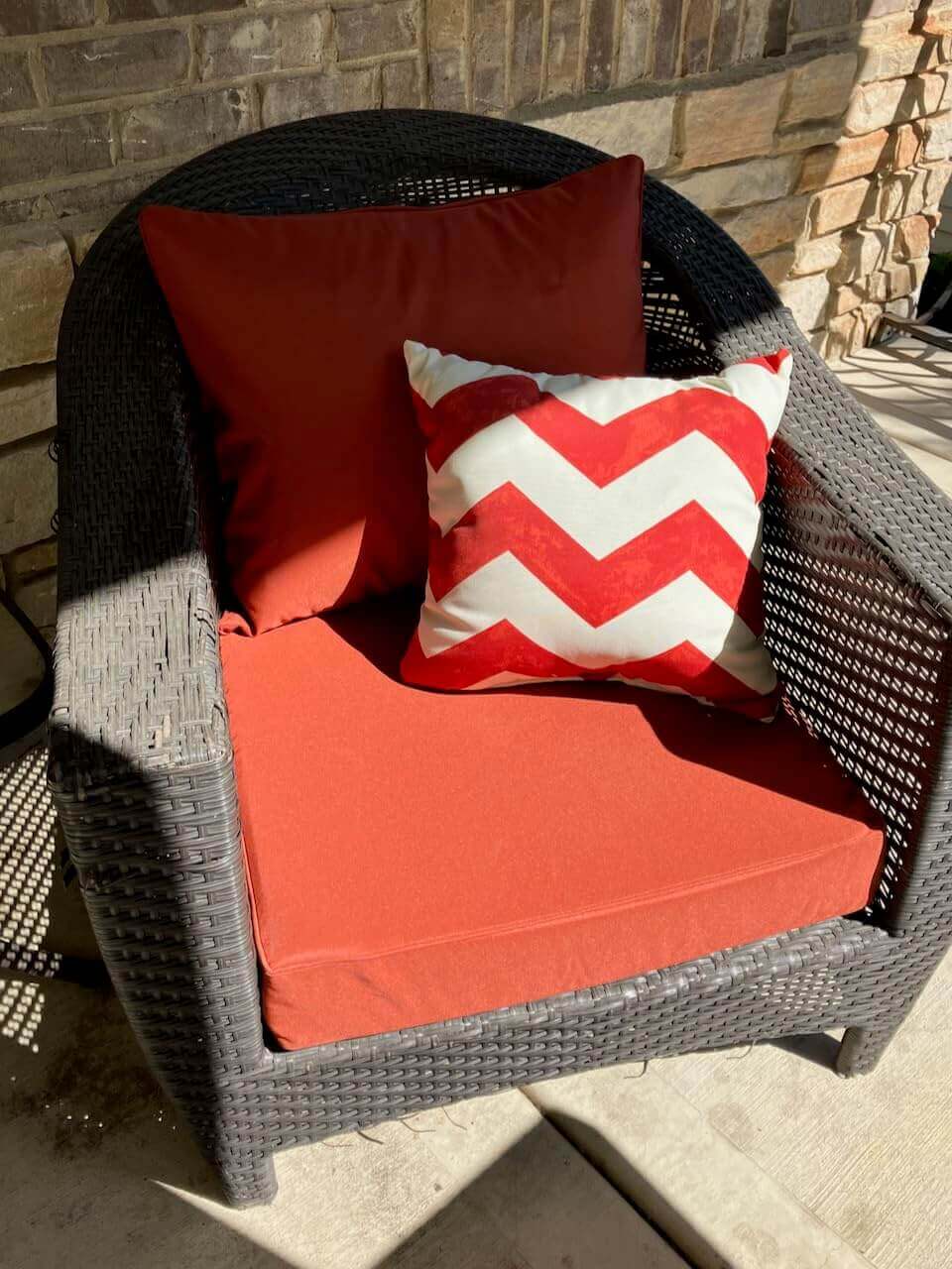 Favoyard red hanging lounge chair cushion