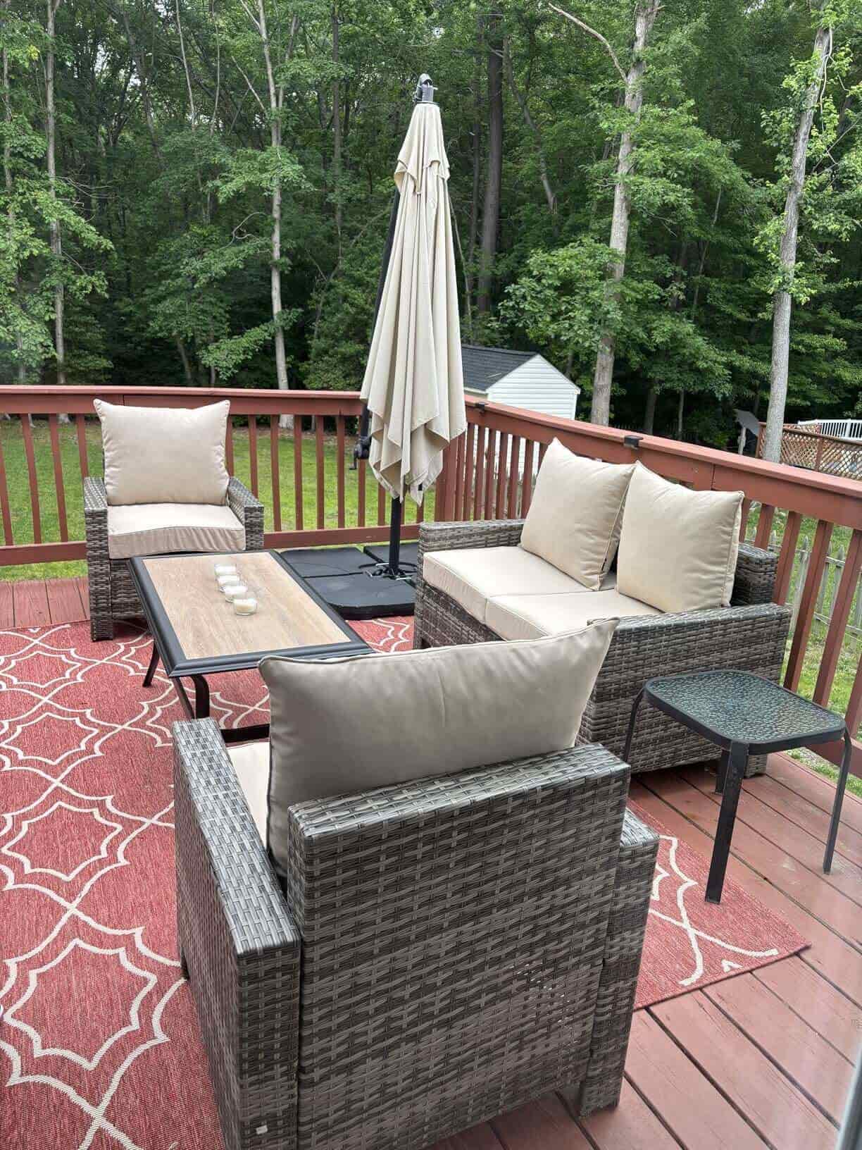 Outdoor patio furniture set cushion from Favoyard