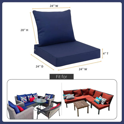 Favoyard water resistant patio cushions fit for different chairs and bench