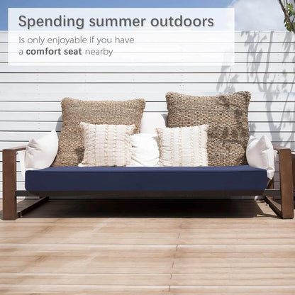 Favoyard seat bench cushions in navy blue