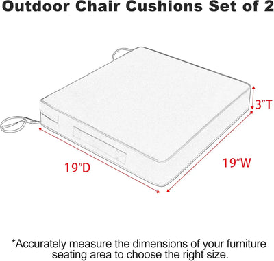 Favoyard deep patio cushions set of 2 dimensions