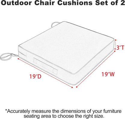 Favoyard deep patio cushions set of 2 dimensions