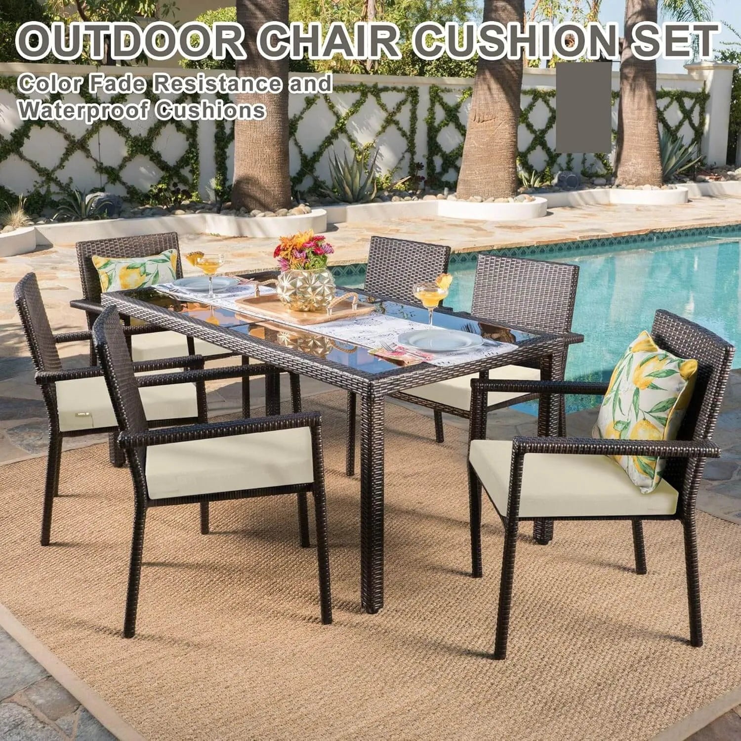 Favoyard outdoor chair cushion set