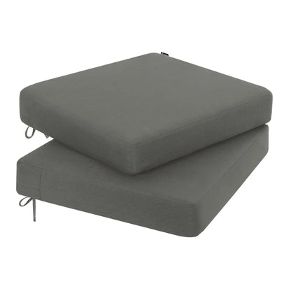 Favoyard gray cushioned ottomans 