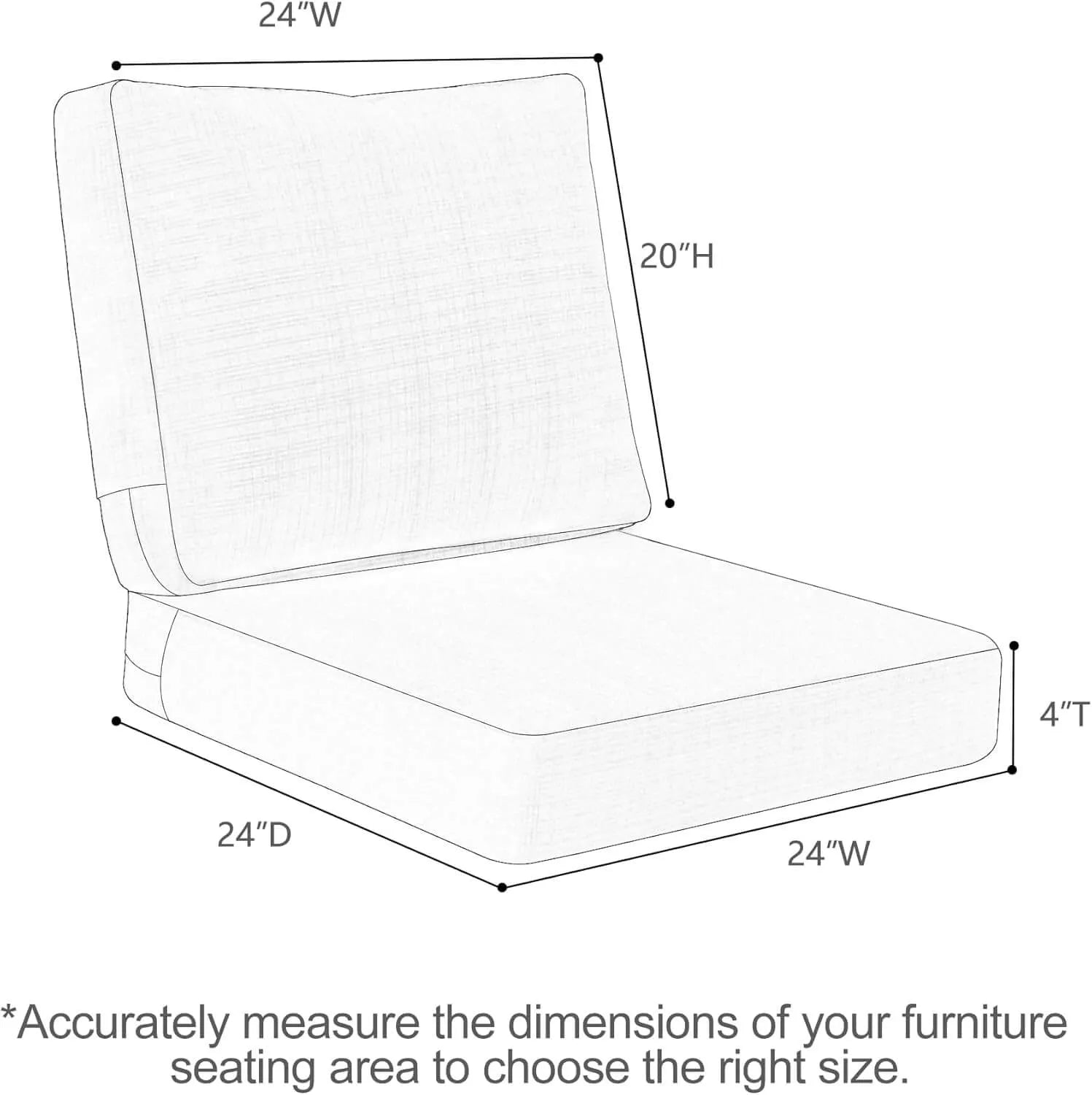 The dimensions of Favoyard outdoor cushion