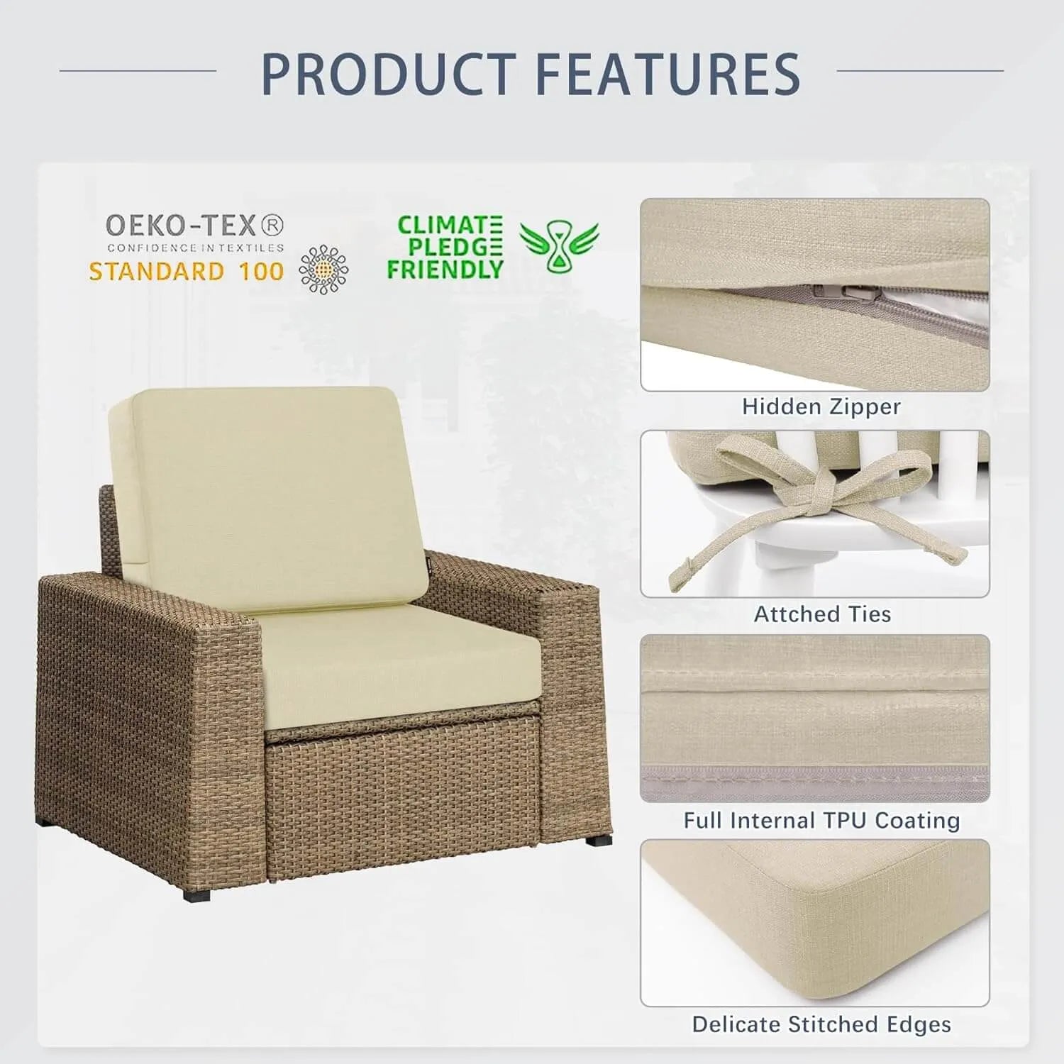 Favoyard garden furniture seat cushions' feature