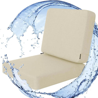 Favoyard beige waterproof patio cushion 