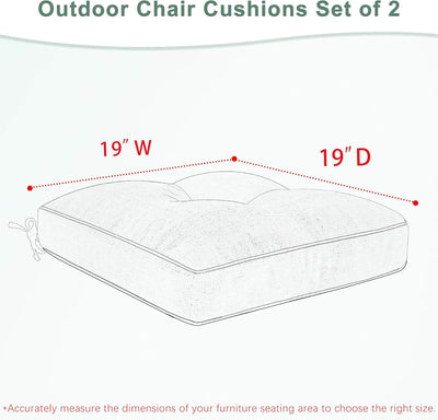 Favoyard waterproof outdoor cushions' dimension