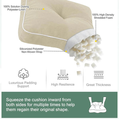 Favoyard replacement patio cushions with luxurious padding support, high resilience and great thickness