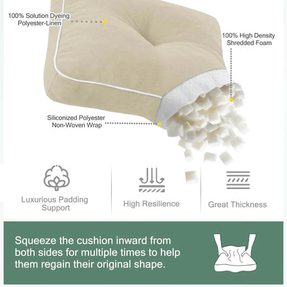 Favoyard replacement patio cushions with luxurious padding support, high resilience and great thickness
