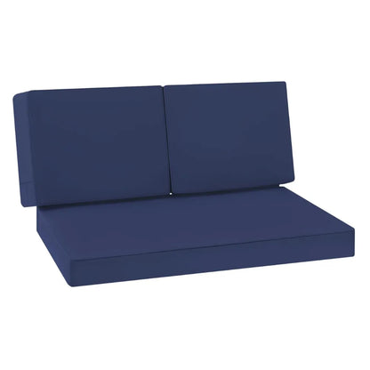 Blue cushioned bench Favoyard