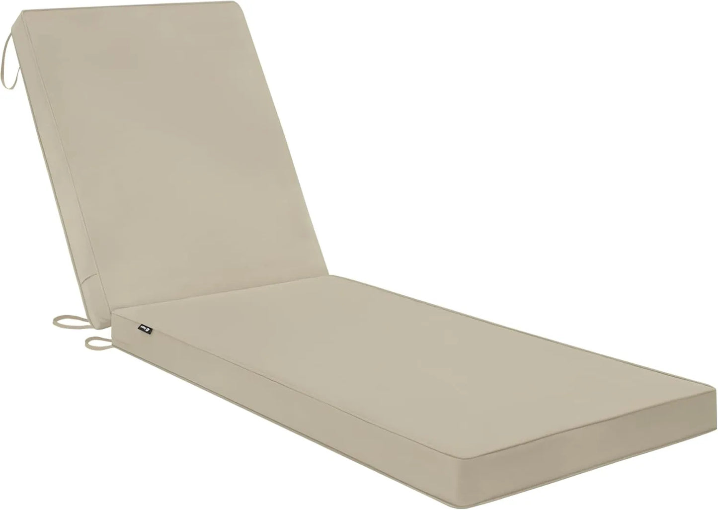 Favoyard beige outdoor lounge chair cushion 