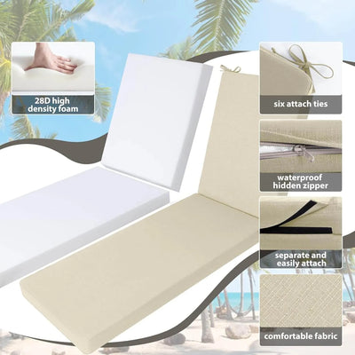 Favoyard outdoor chaise lounge cushions with highlight