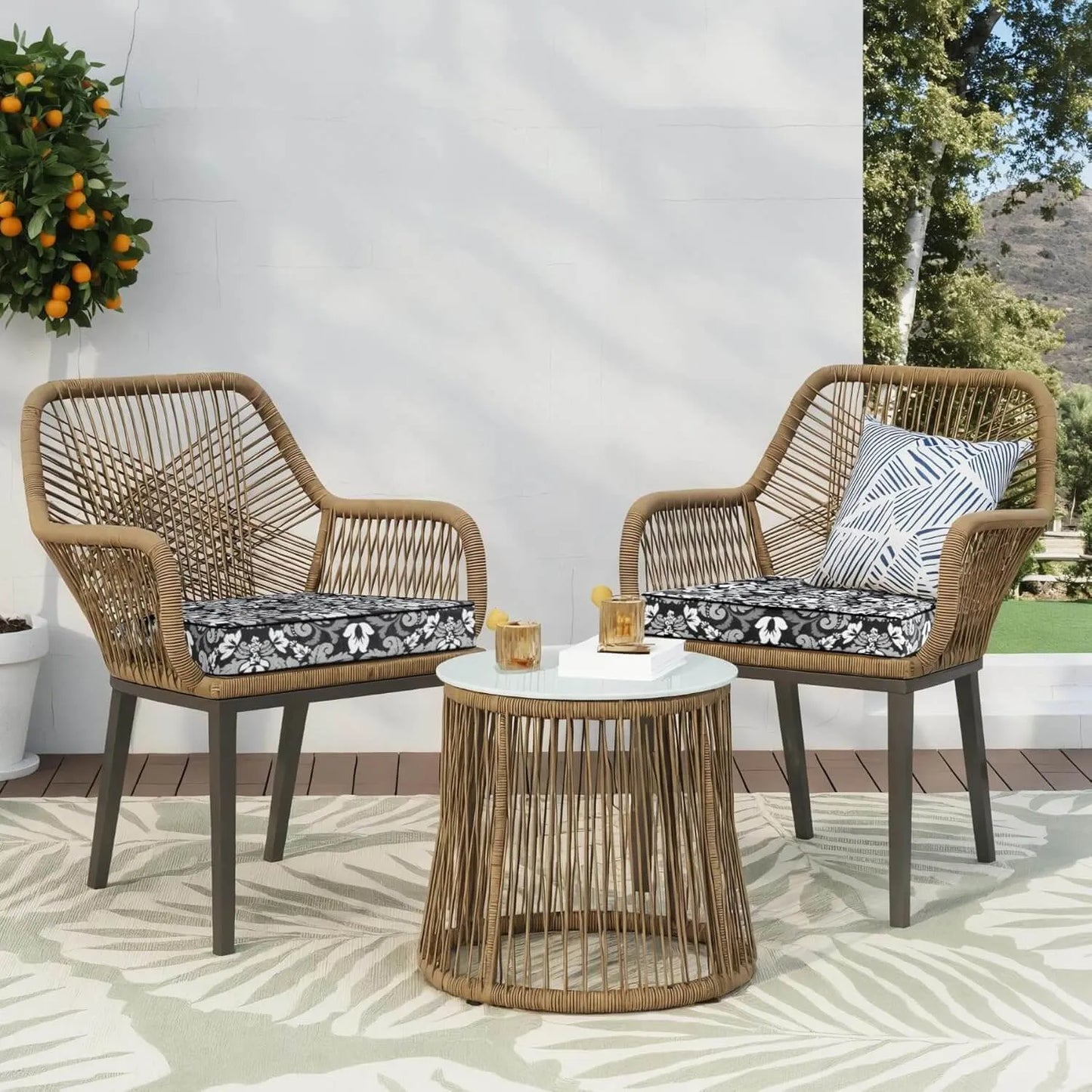 Waterproof Pattern Fade Resistant Cushions for Patio Furniture Favoyard