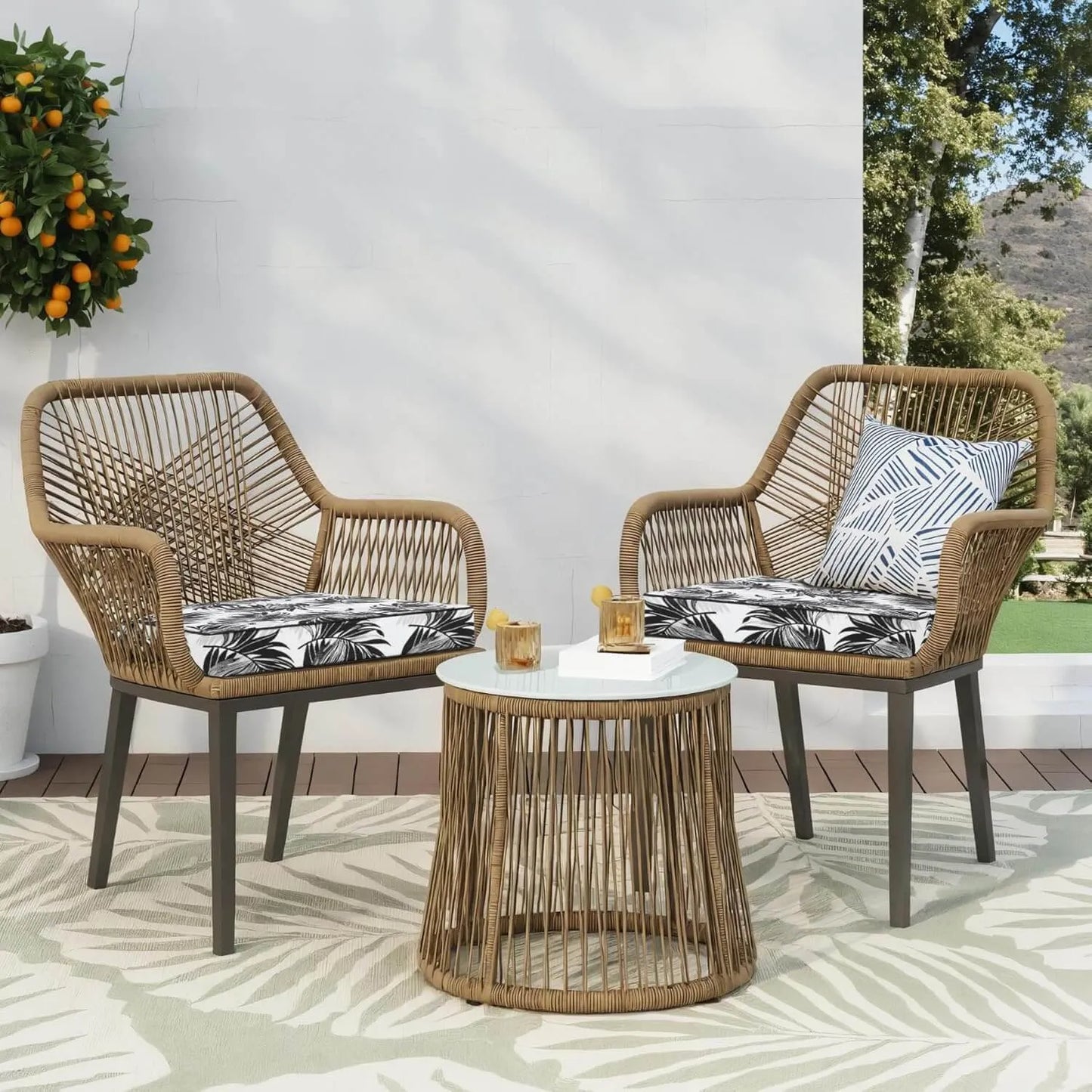 Waterproof Pattern Fade Resistant Cushions for Patio Furniture Favoyard