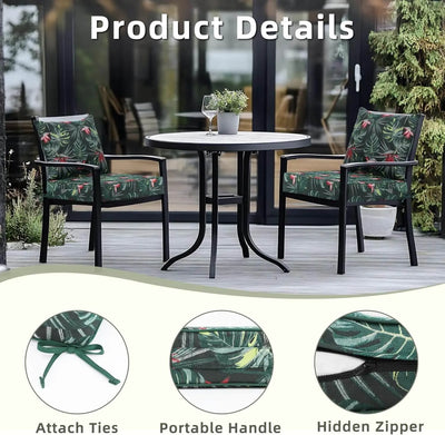 Outdoor furniture set with floral cushions Favoyard