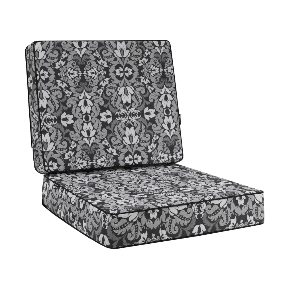 Patterned chair cushion set with Favoyard