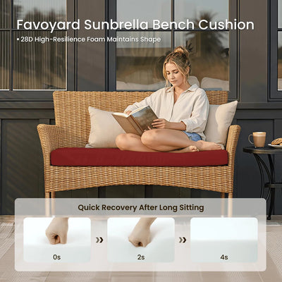 Favoyard® Luxury Outdoor Cushion - Featuring Sunbrella® Fabric & Signature High-Comfort Core
