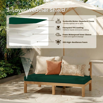 Favoyard® Luxury Outdoor Cushion - Featuring Sunbrella® Fabric & Signature High-Comfort Core