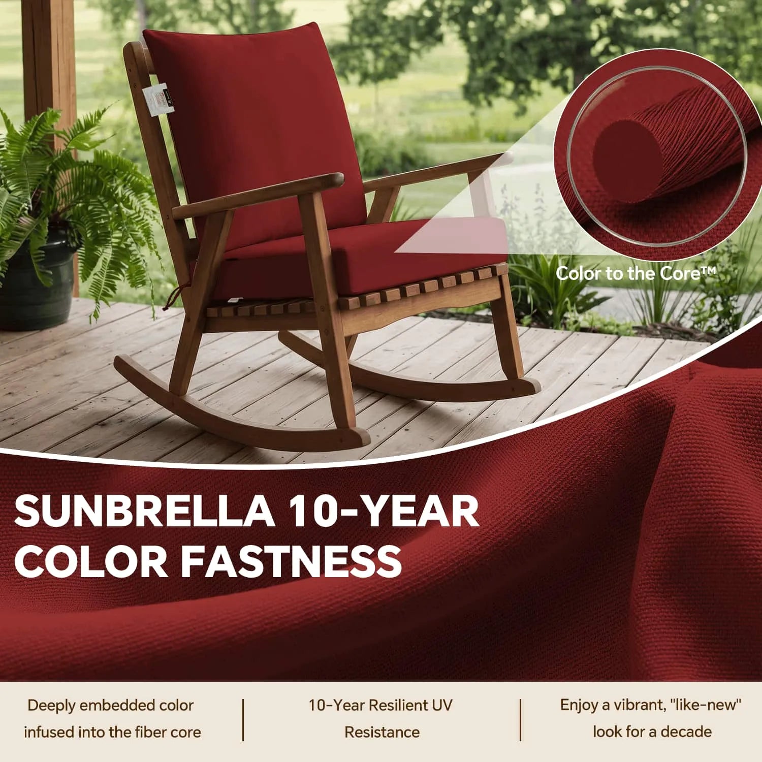 Favoyard Premium Sunbrella® Outdoor Patio Cushions one set
