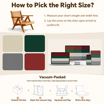 Favoyard Premium Sunbrella® Outdoor Patio Cushions one set
