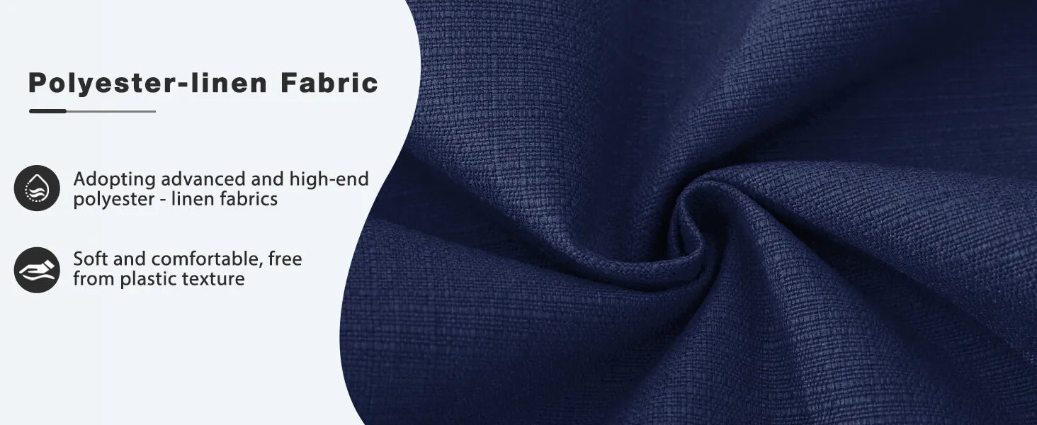 Navy blue replacement outdoor cushions with  advanced and high-end polyester-linen fabrics