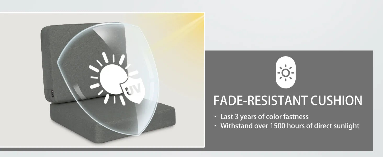 Favoyard ourdoor chair cushions with fade-resistant feature