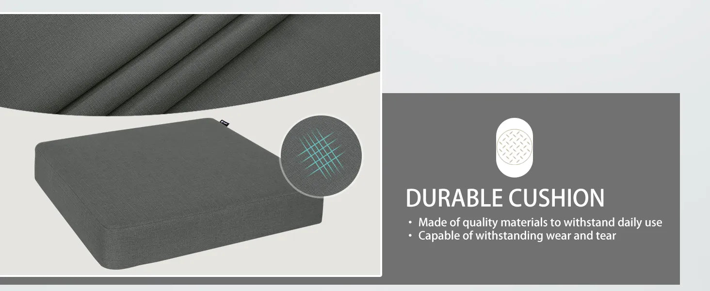 Favoyard Gray outdoor cushion with durability