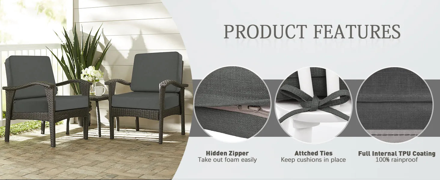 Favoyard waterproof outdoor chair cushions' feature