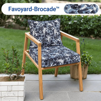 Chair with floral cushion of Favoyard-Brocade