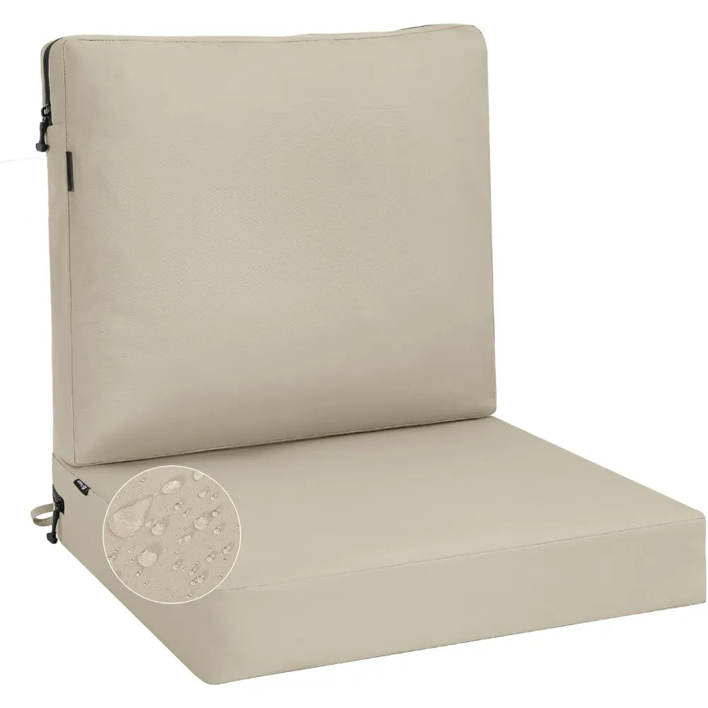Favoyard Waterproof Outdoor High Back Patio Furniture Cushions