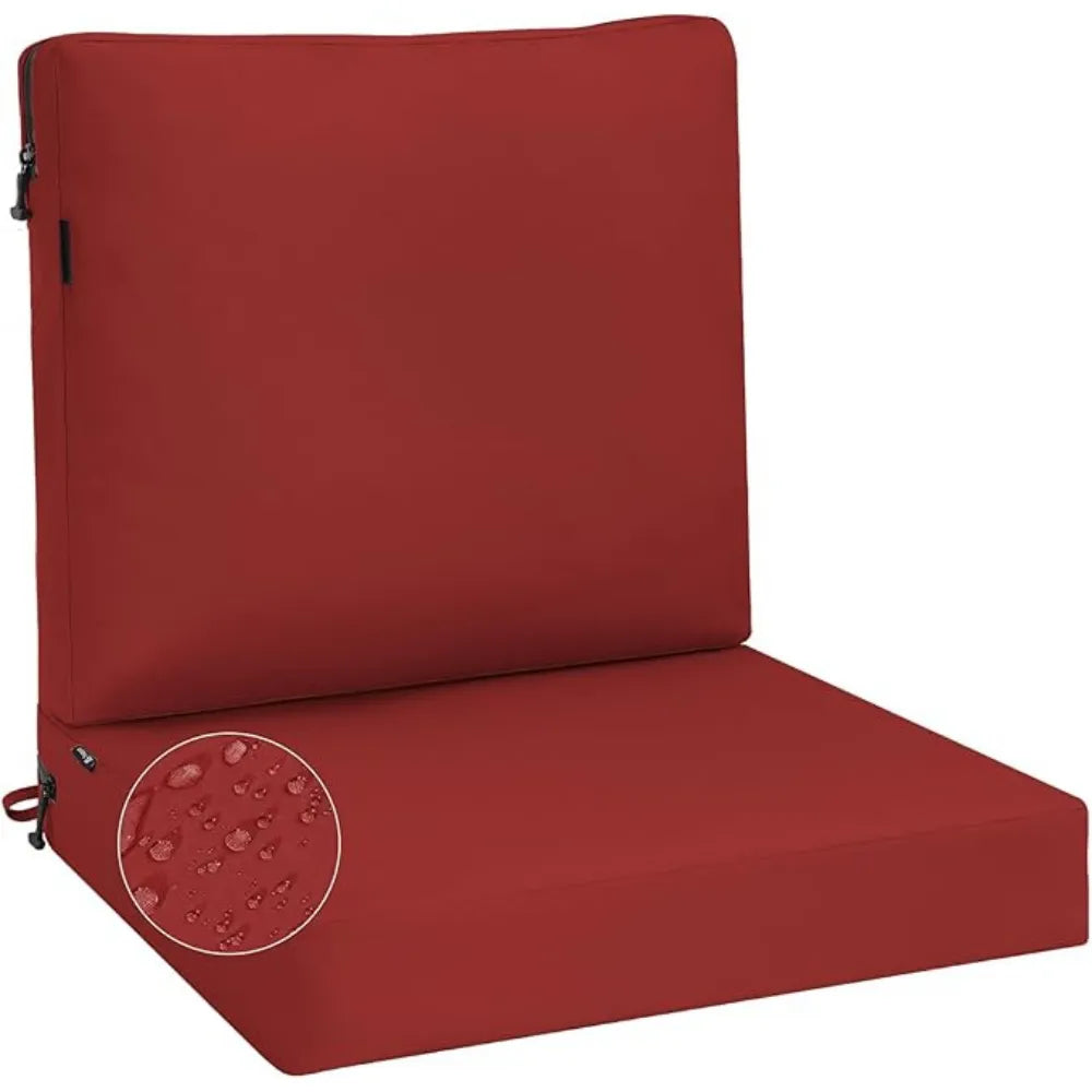 Favoyard Waterproof Outdoor High Back Patio Furniture Cushions
