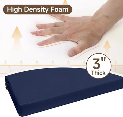 Favoyard Waterproof Outdoor Bench Cushion with Non-Slip Straps