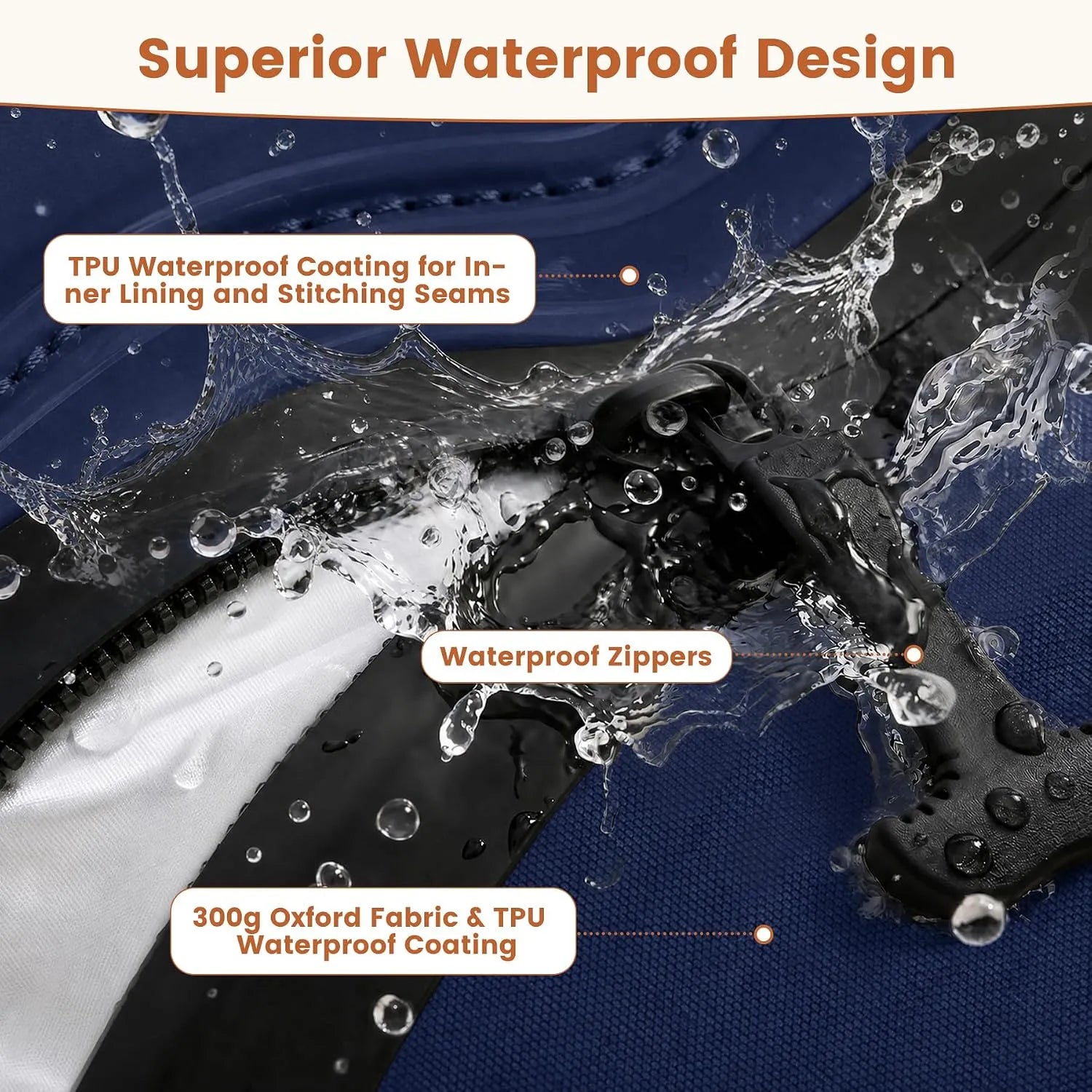 Favoyard Waterproof Outdoor Seat Cushions Set of 2
